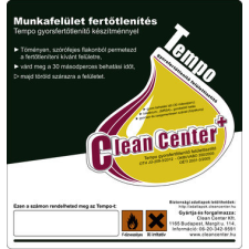 Clean Center Clean Center Tempo kísérőmatrica információs címke