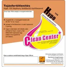 Clean Center Hypo tojásfertőtlenítés kísérőmatrica információs címke
