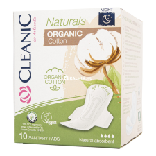 Cleanic Naturals Organic Cotton éjszakai egészségügyi betét 10 db intim higiénia
