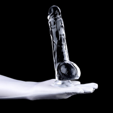 ClearlyHorny Prémium átlátszó dildo – 16 cm hosszú, 4 cm átmérőjű műpénisz, dildó
