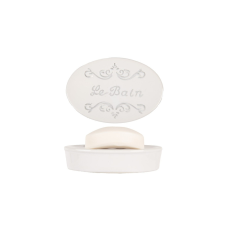  CLEEF.6CE1995 Kerámia szappantartó 13x9x3cm, Le Bain felirattal fürdőszoba kiegészítő