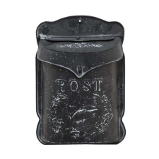 CLEEF.6Y4788 Fém postaláda madaras 26x8x39,fekete-fehér postaláda