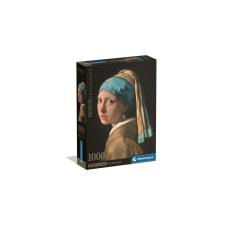 Clementoni 1000 db-os Compact puzzle - Museum Collection - Girl W, Pearl Earring (39967) puzzle, kirakós