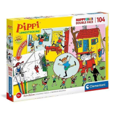 Clementoni 104 db-os színezhető kétoldalas puzzle - Harisnyás Pippi puzzle, kirakós