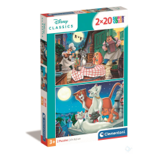Clementoni 2x20 db-os SuperColor puzzle - Disney állatok (Macskarisztokraták, Susi és Tekergő) puzzle, kirakós