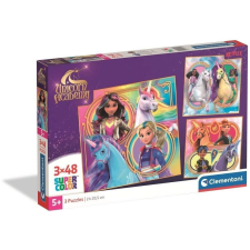 Clementoni 3x48 pcs Puzzles Unicorn Academy (8005125253258) puzzle, kirakós