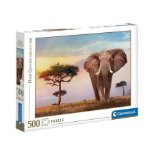 Clementoni 500 darabos puzzle - Afrikai naplemente - Elefántos puzzle, kirakós