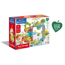 Clementoni Baby Fun Garage környezetbarát autós Golyópálya játékszett készségfejlesztő