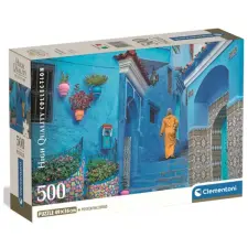 Clementoni Chefchaouen kék utcája puzzle 500 db-os puzzle, kirakós
