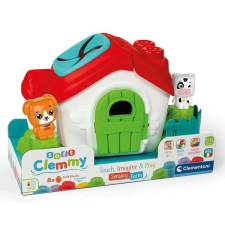 Clementoni Clemmy Baby házikó puha építőkockákkal és állatfigurákkal készségfejlesztő