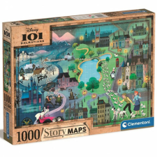 Clementoni Disney 101 kiskutya térkép puzzle 1000 db-os Clementoni puzzle, kirakós