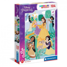 Clementoni Disney hercegnők 104 db-os supercolor puzzle – Clementoni puzzle, kirakós