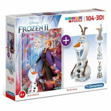 Clementoni : Disney Jégvarázs 2 az 1-ben 104 db-os puzzle és Olaf modell puzzle, kirakós