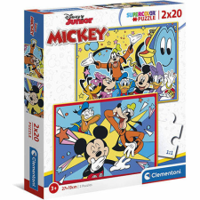 Clementoni Mickey egér és barátai Supercolor 2 az 1-ben puzzle 2×20 db-os – Clementoni puzzle, kirakós