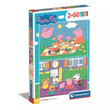 Clementoni Peppa malac puzzle 2x60 db-os (Picnic and school) puzzle, kirakós