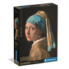 Clementoni Puzzle 1000 db Museum High Quality Collection Compact - Vermeer, Leány gyöngy fülbevalóva