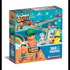 Clementoni : stumble guys 2. széria - 180 darabos puzzle ajándék matricával puzzle, kirakós