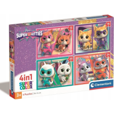 Clementoni Szupercicák Puzzle 4 az 1-ben (WZCLET0UC021531) puzzle, kirakós