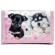  Cleo and Frank pénztárca, 12x8cm, CF38, kutyás, Life is better with a dog