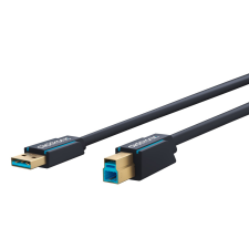 ClickTronic 70093 USB-A apa - USB-B apa 3.0 Adatkábel 3m - Szürke kábel és adapter