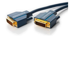 ClickTronic DVI-D - DVI-D kábel 1m - Kék kábel és adapter