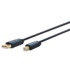 ClickTronic USB-A apa - USB-B apa 2.0 Nyomtató kábel - Fekete (3m) (70097)