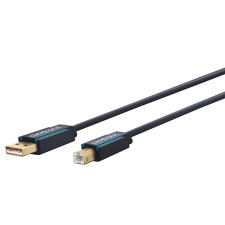 ClickTronic USB-A apa - USB-B apa 2.0 Nyomtató kábel - Fekete (3m) (70097) kábel és adapter