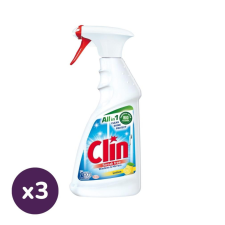 Clin Lemon ablaktisztító szórófejes (3x500 ml) tisztító- és takarítószer, higiénia