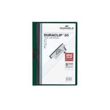 Clip-mappa Durable Duraclip A/4 30 lapig sötétzöld mappa