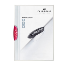 Clip-mappa Durable Swingclip A/4 30 lapig kárminvörös mappa