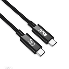 CLUB3D CAC-1576 USB-C apa - USB-C apa 3.2 Adat és töltő kábel - Fekete (1m) kábel és adapter