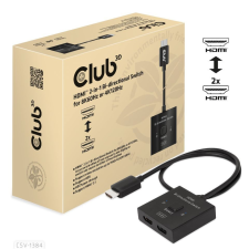 CLUB3D Club3D HDMI 2-in-1 Bi-directional Switch for 8K60Hz or 4K120Hz Adapter Black kábel és adapter
