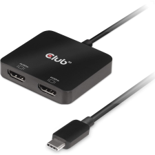 CLUB3D CSV-1558 USB-C apa - 2X HDMI / USB-C anya Adapter kábel és adapter