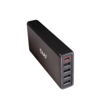 CLUB3D Hálózati 4xUSB-A + USB-C töltő 111W Fekete mobiltelefon kellék