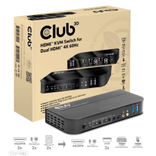 CLUB3D HDMI KVM SWITCH FOR DUAL HDMI 4K 60Hz hub és switch