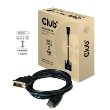 CLUB3D Kab club3d dvi to hdmi 1.4 kábel m/m - 2m bidirectional cac-1210 kábel és adapter