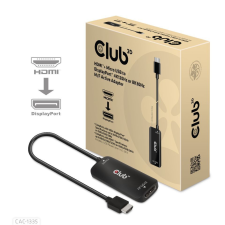 CLUB3D KAB Club3D HDMI + Micro USB to DisplayPort™ 4K120Hz or 8K30Hz Active Adapter M/F kábel és adapter