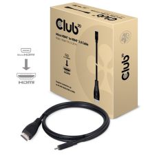 CLUB3D KAB Club3D Micro HDMI™ to HDMI™ 2.0 kábel 4K60Hz, Male/Male 1 m/3.28 Ft. BI-DIRECTIONAL kábel és adapter