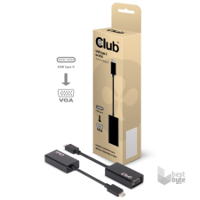 CLUB3D USB 3.1 C - D-SUB Active Adapter kábel és adapter