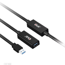 CLUB3D USB 3.2 Active Repeater cable 15m Black kábel és adapter