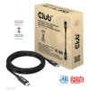 CLUB3D USB 4.0 Type C Összekötő Fekete 3m CAC-1579