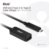 CLUB3D USB Gen2 Type-C to Type-A cable 5m Black