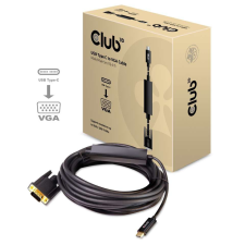 CLUB3D USB Type-C to VGA Active Cable M/M 5m Black kábel és adapter