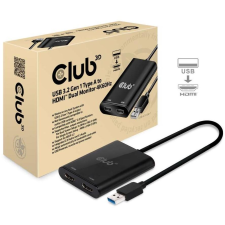 Club 3D Club3D Adapter USB 3.1 Typ A > 2x HDMI 2.0 4K@60Hz akt.St/Bu retail (CSV-1474) kábel és adapter