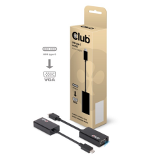 Club 3D CLUB3D - USB 3.1 C - D-SUB Active Adapter kábel és adapter