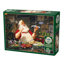 Cobble Hill 1000 db-os puzzle - Santa Painting Cars (40224) puzzle, kirakós