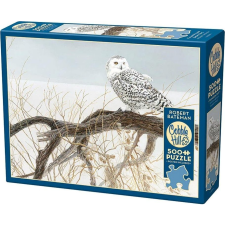 Cobble Hill 500 db-os Puzzle - Fallen Willow - Snowy Owl (45050) (0625012450508) puzzle, kirakós