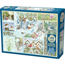 Cobble Hill 500 db-os Puzzle - Garden Birds in Winter (45104) (0625012451048) puzzle, kirakós