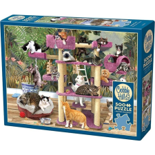 Cobble Hill 500 db-os Puzzle - Jungle Cats (45095) (0625012450959) puzzle, kirakós