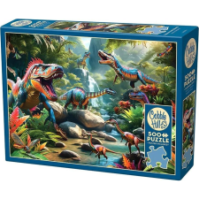 Cobble Hill 500 db-os Puzzle - Prehistoric Beasts (45093) (0625012450935) puzzle, kirakós